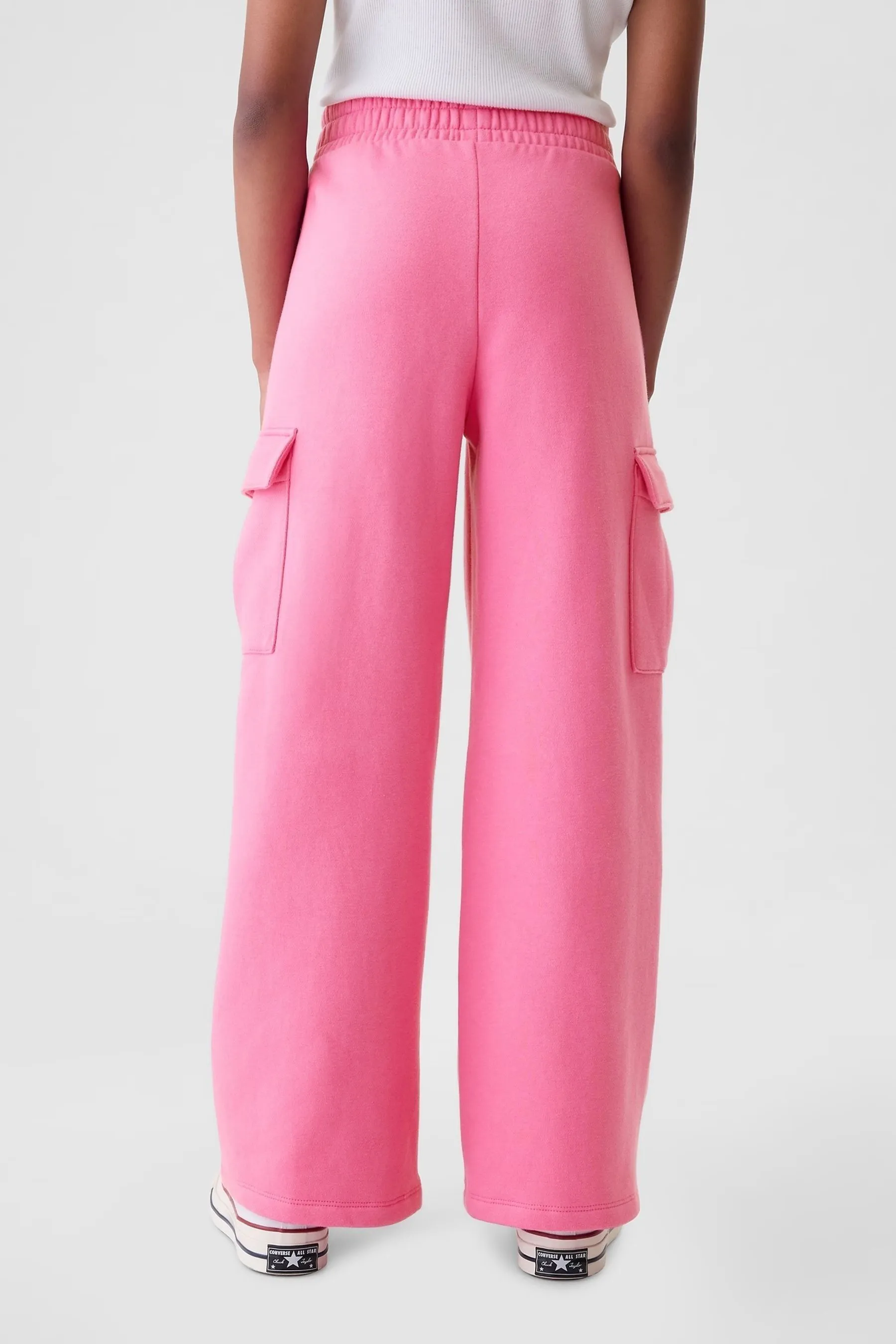 Pink Vintage Soft Wide Leg Cargo Joggers (4-13yrs)