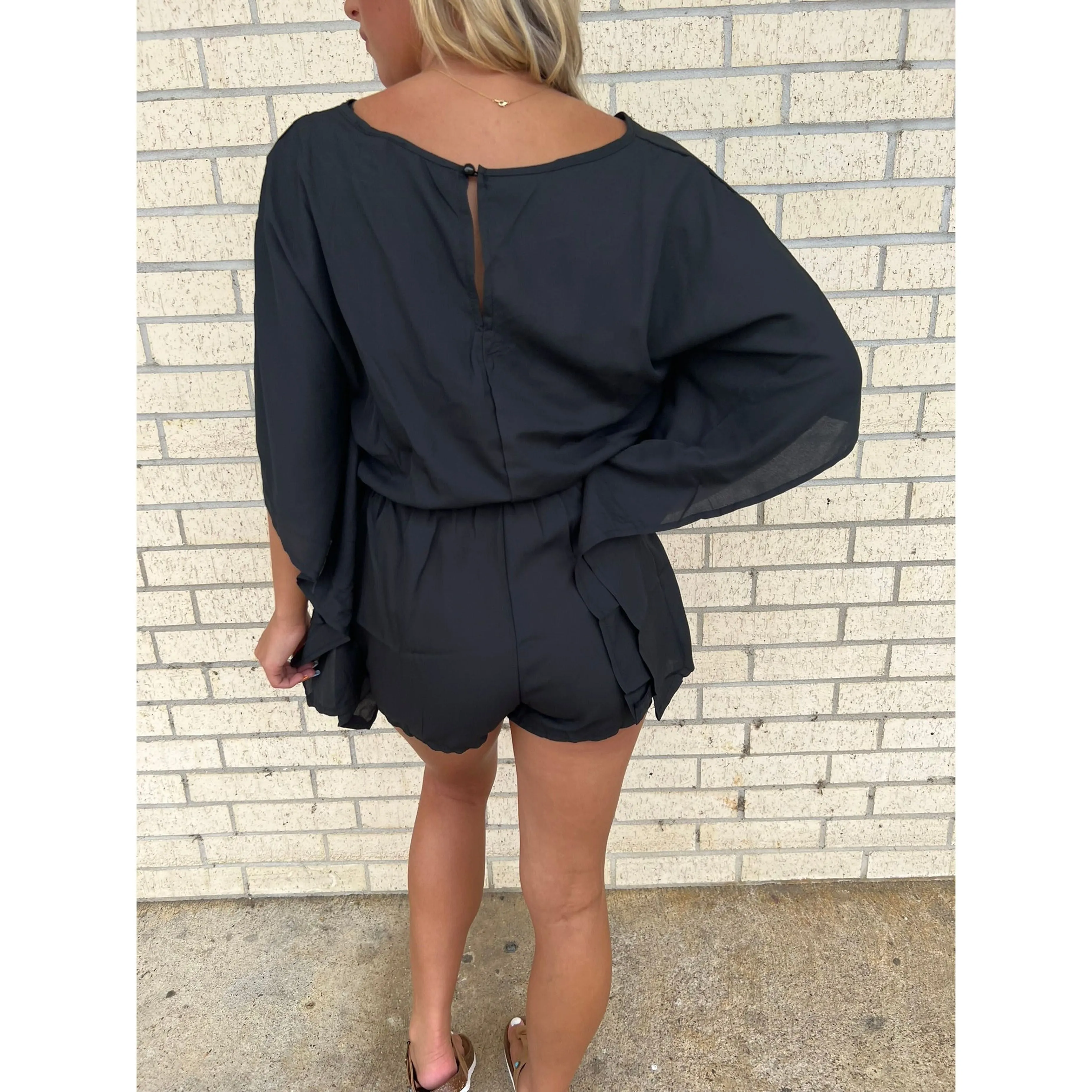 Piper Black Beach Romper