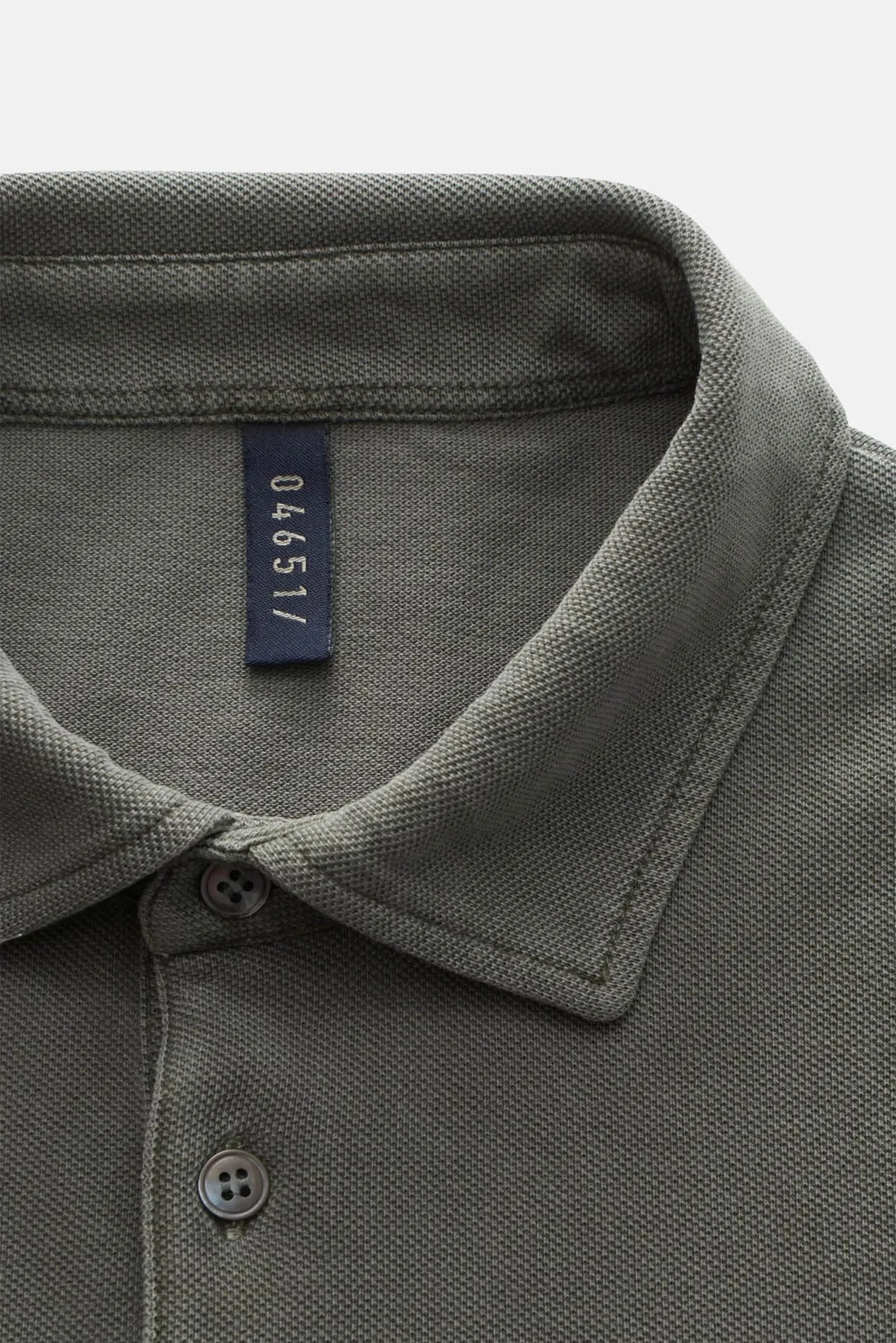 Pique Long Sleeve Polo Olive