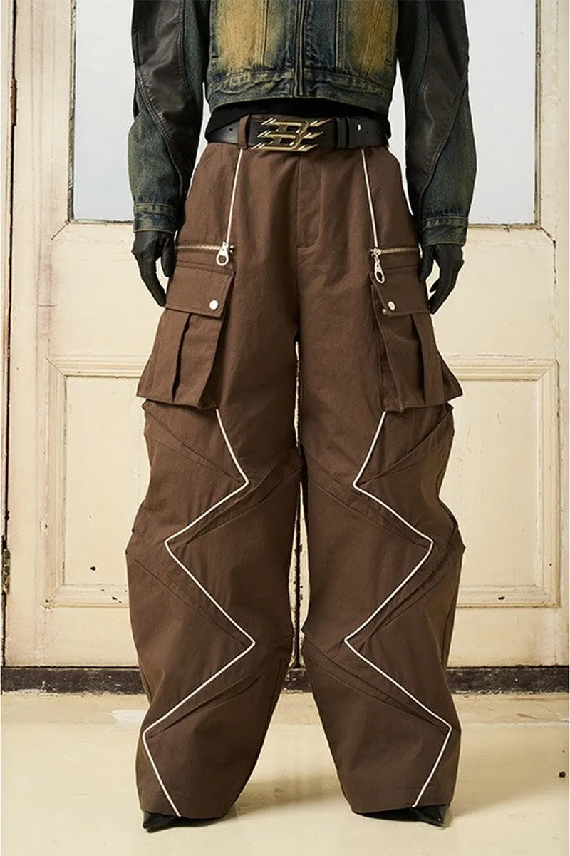 Pleated Loose Cargo Pants