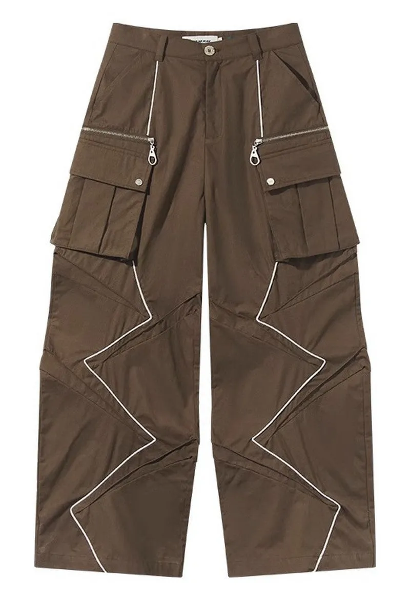 Pleated Loose Cargo Pants