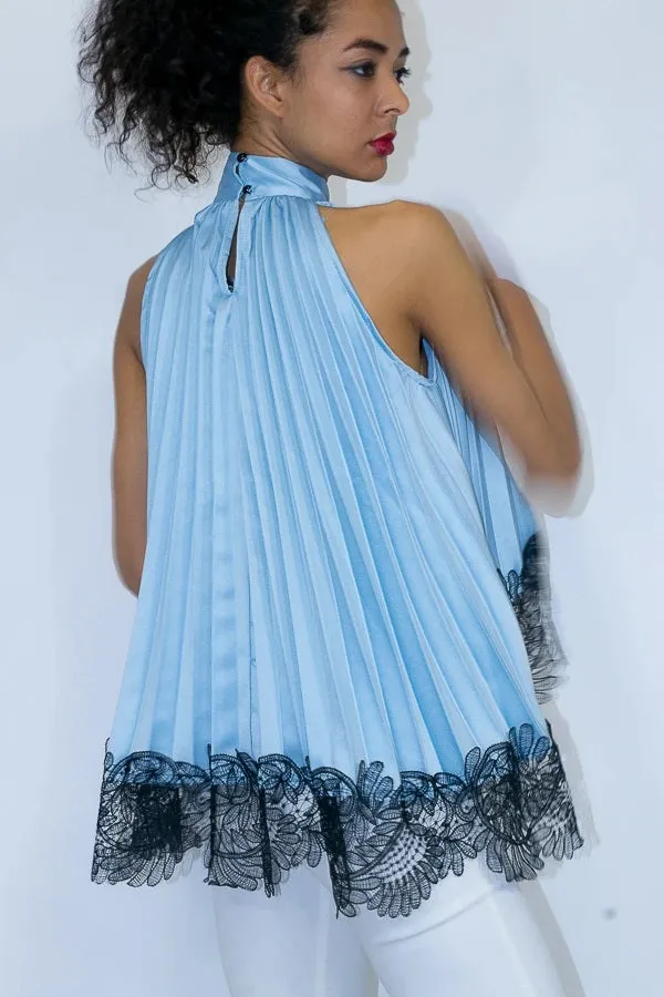 Pleated Sleeveless Top