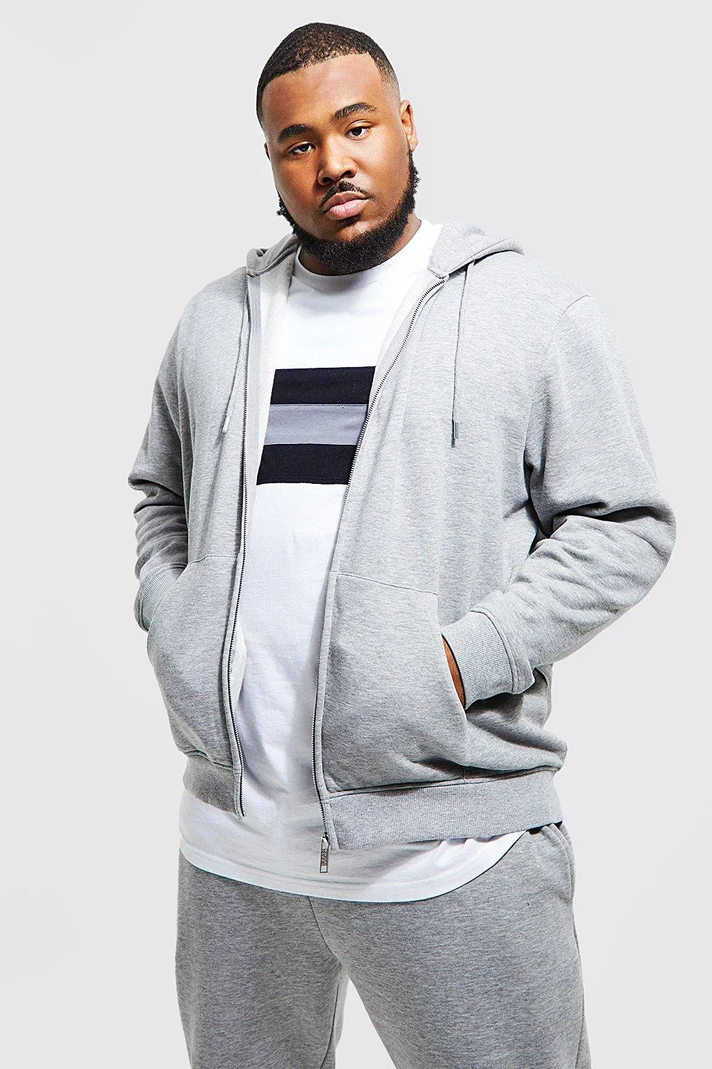 Plus Basic Zip Through Hoodie