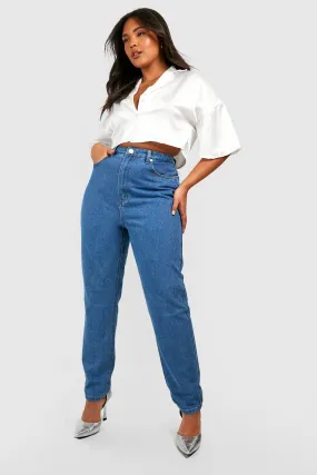 Plus High Waisted Mom Jeans
