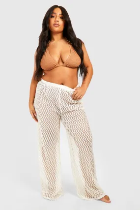Plus Jersey Knit Knitted Beach Pants