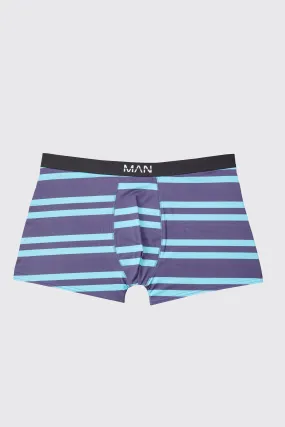 Plus Stripe Print Boxers | boohooMAN UK