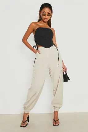 Pocket Side Lightweight Woven Cargo Joggers