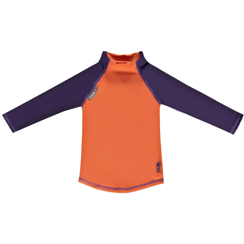 Pop-In LS Rash Vest Orange / Purple