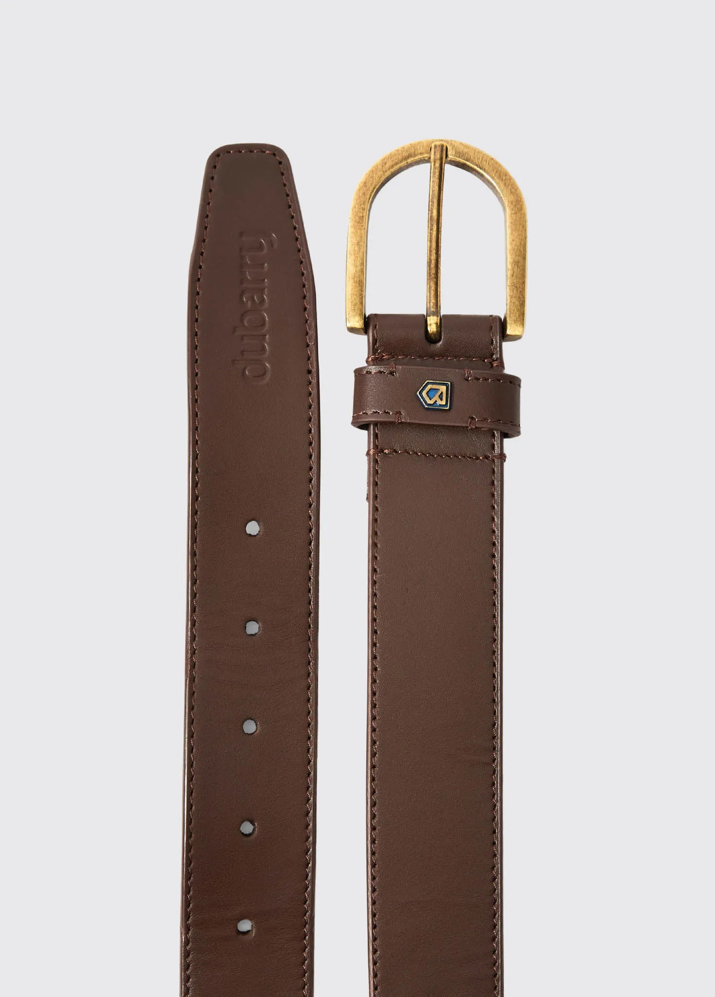 Porthall Mens Leather Belt - Brown