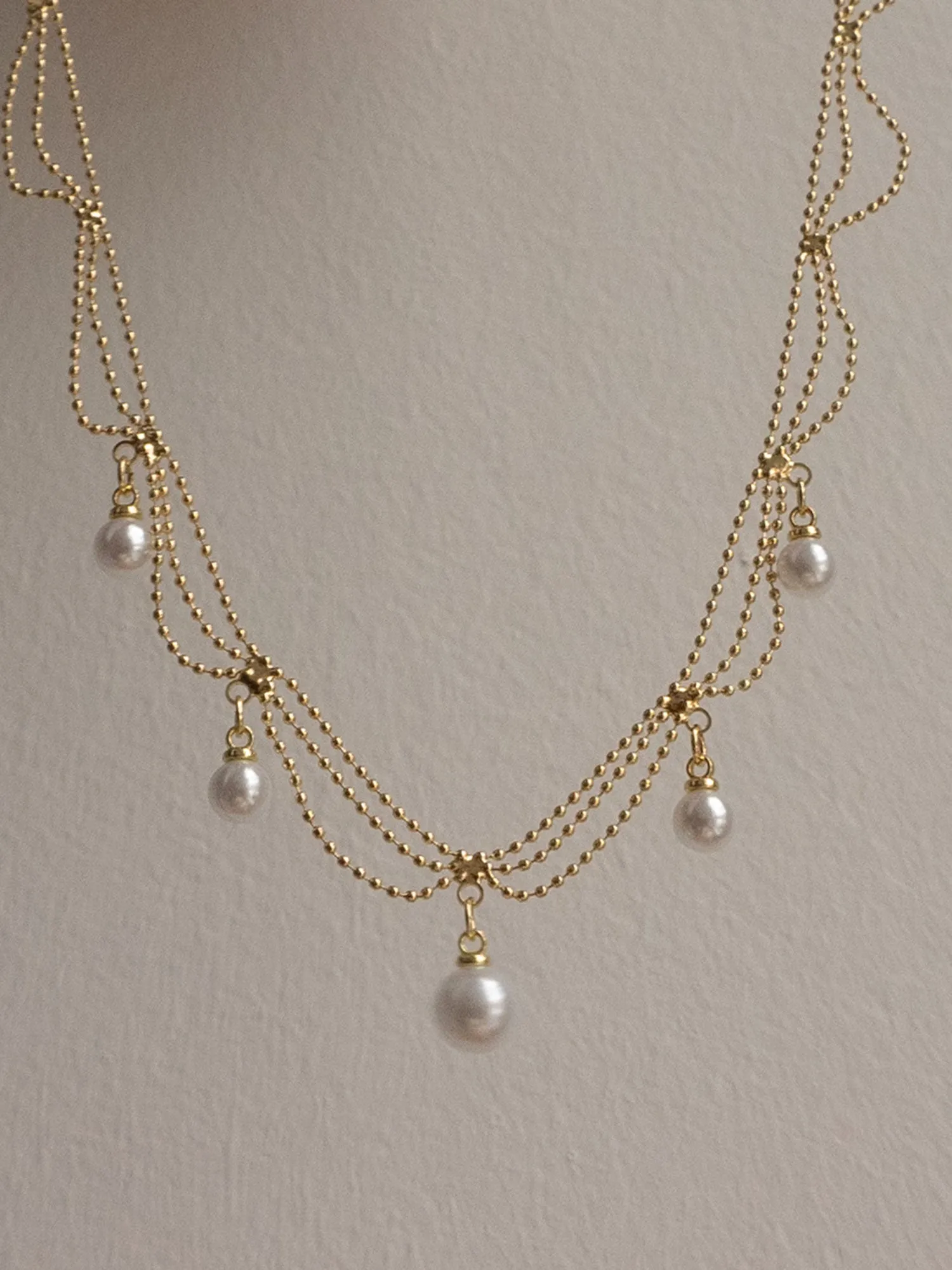 Princess Pearl Curtain Necklace