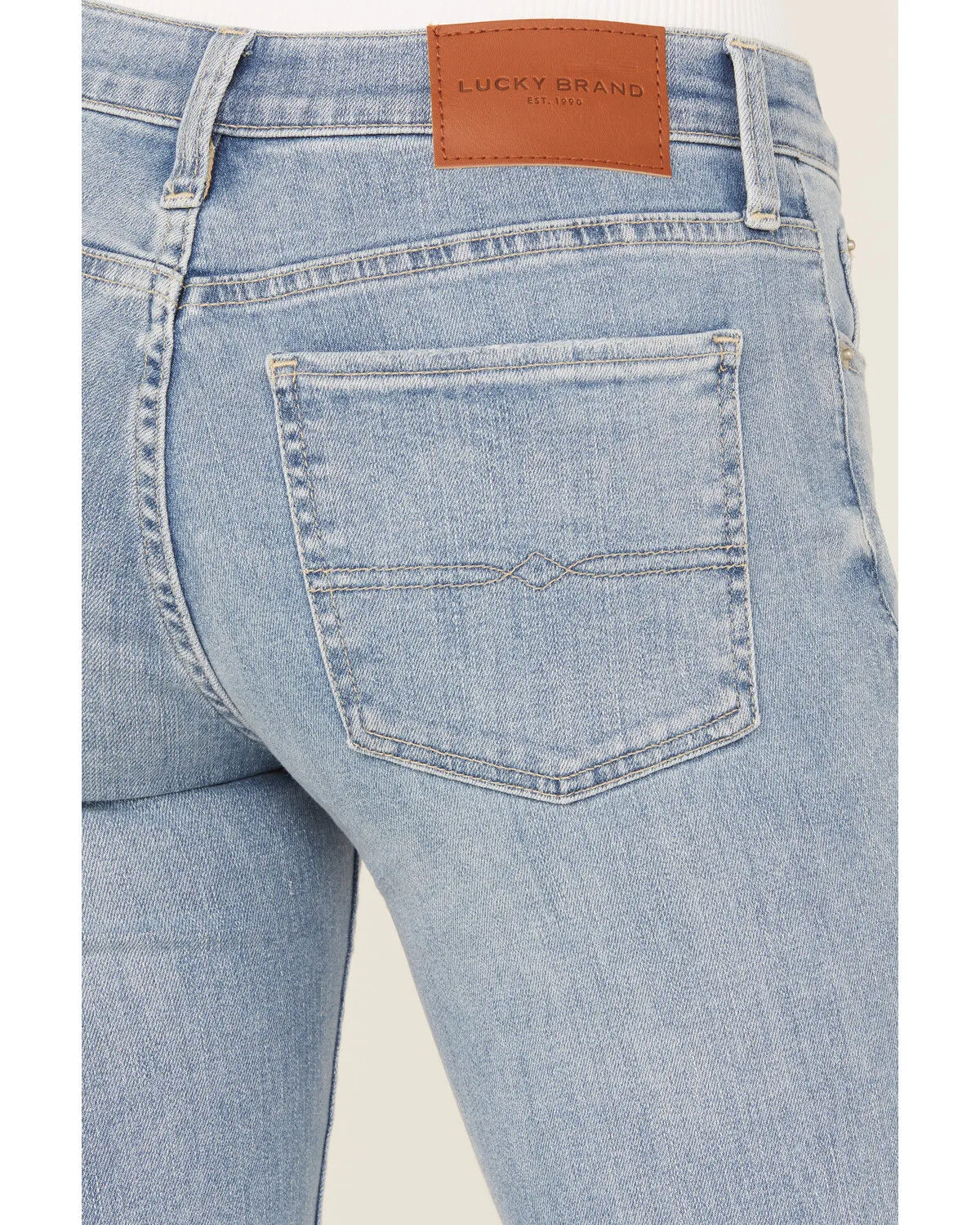 Product Name:  Lucky Brand Women's Light Wash Capsize Destruction Mid Rise Sweet Flare Jeans