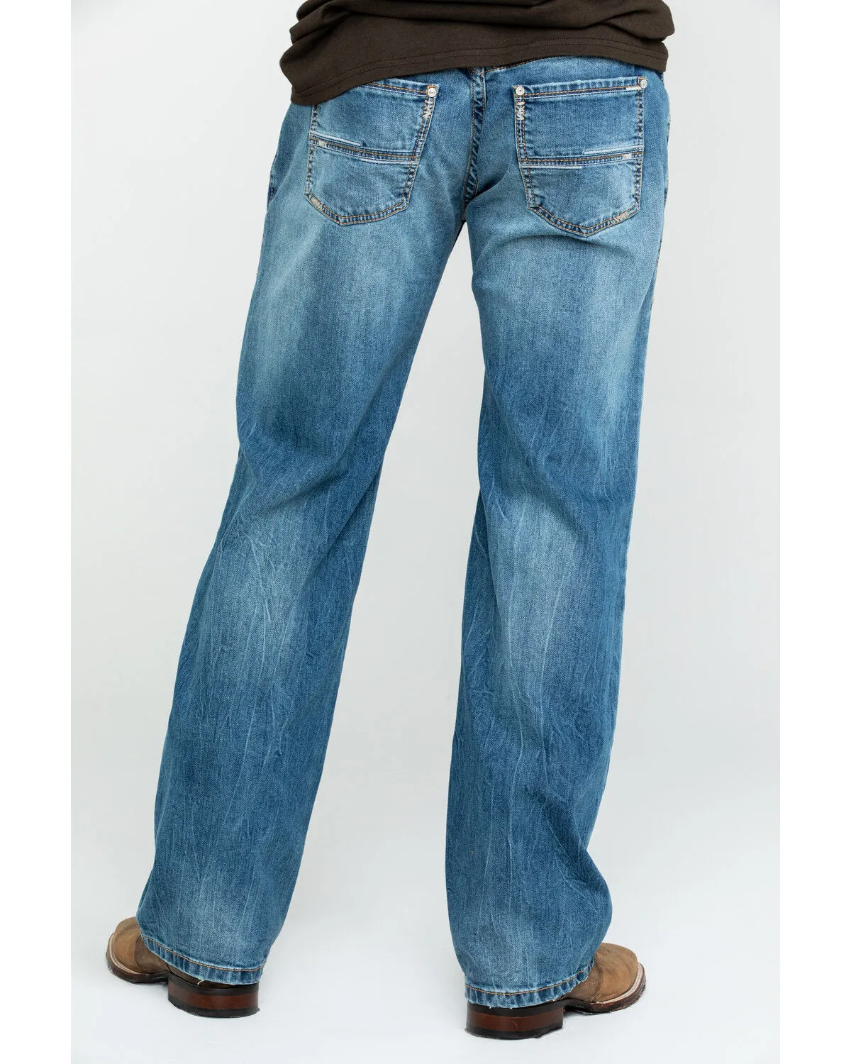 Product Name:  Rock & Roll Denim Men's Pistol Vintage Med Stretch Straight Jeans