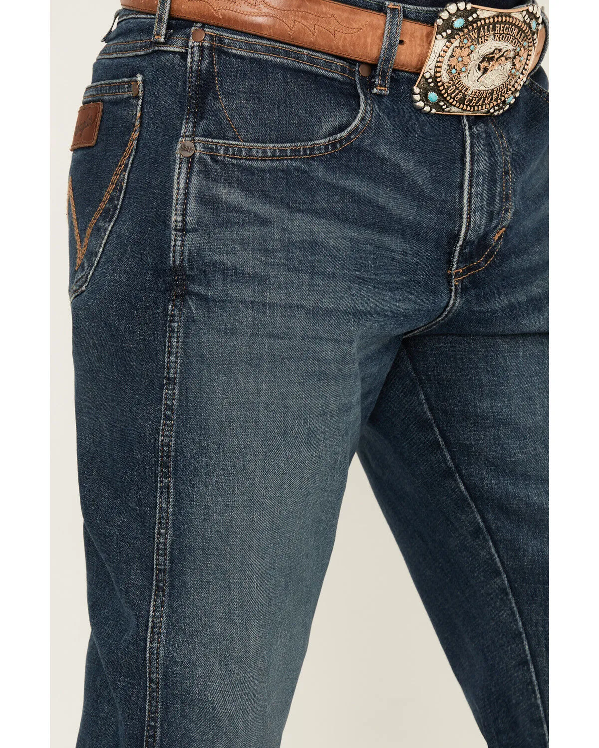 Product Name:  Wrangler Retro Men's 88MWZ Koewin Medium Wash Slim Straight Stretch Denim Jeans