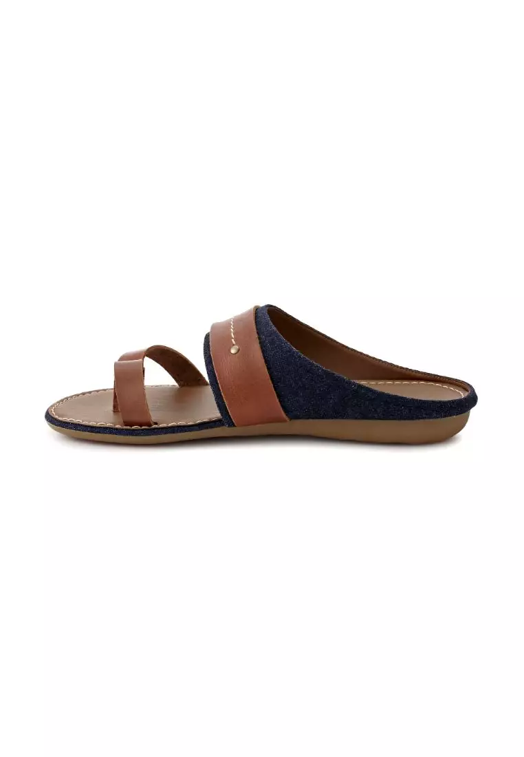 Projet1826 ANOD LEATHER THONG SLIPPER DARK BROWN