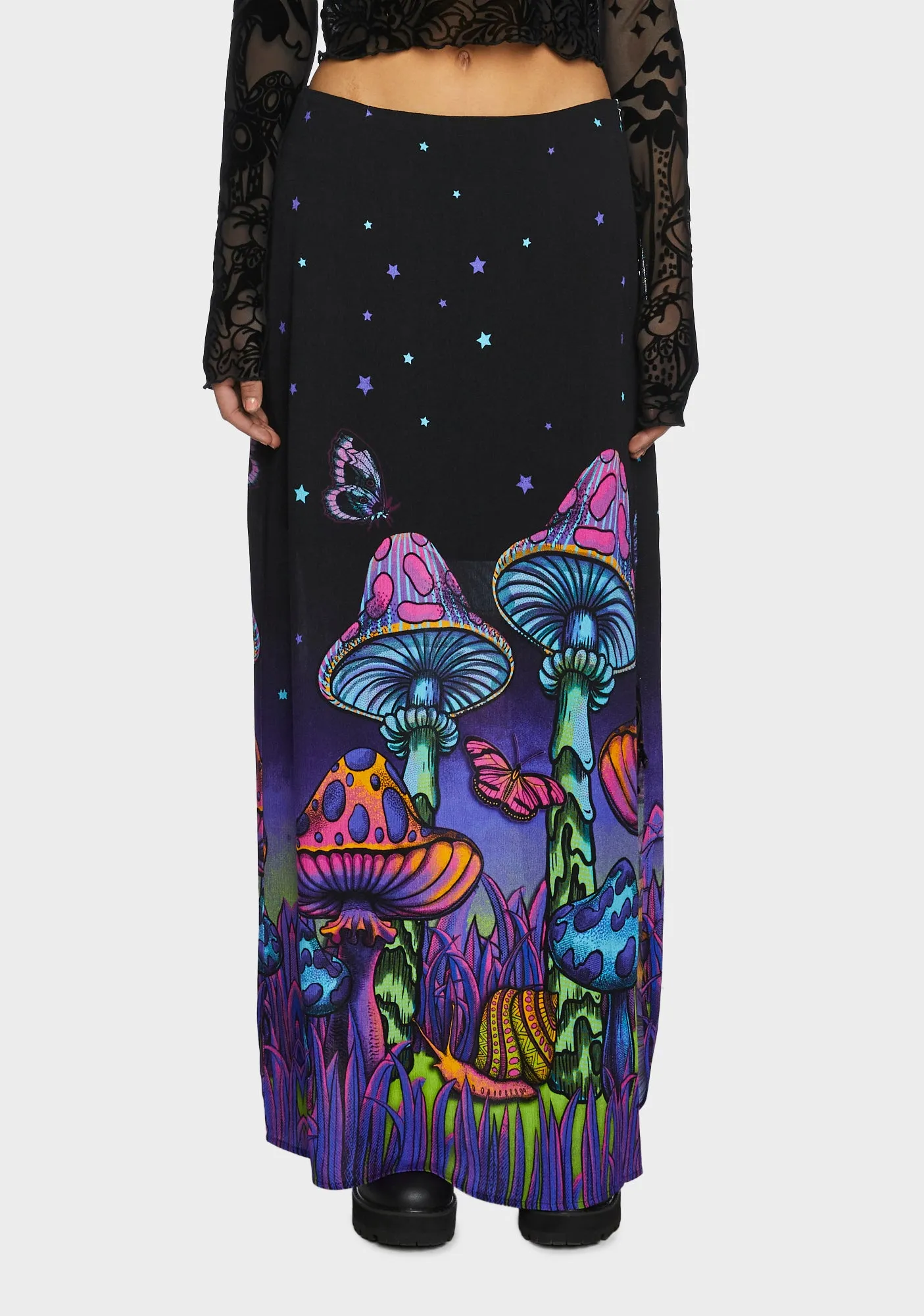 Psychedelic Fairytale Maxi Skirt-