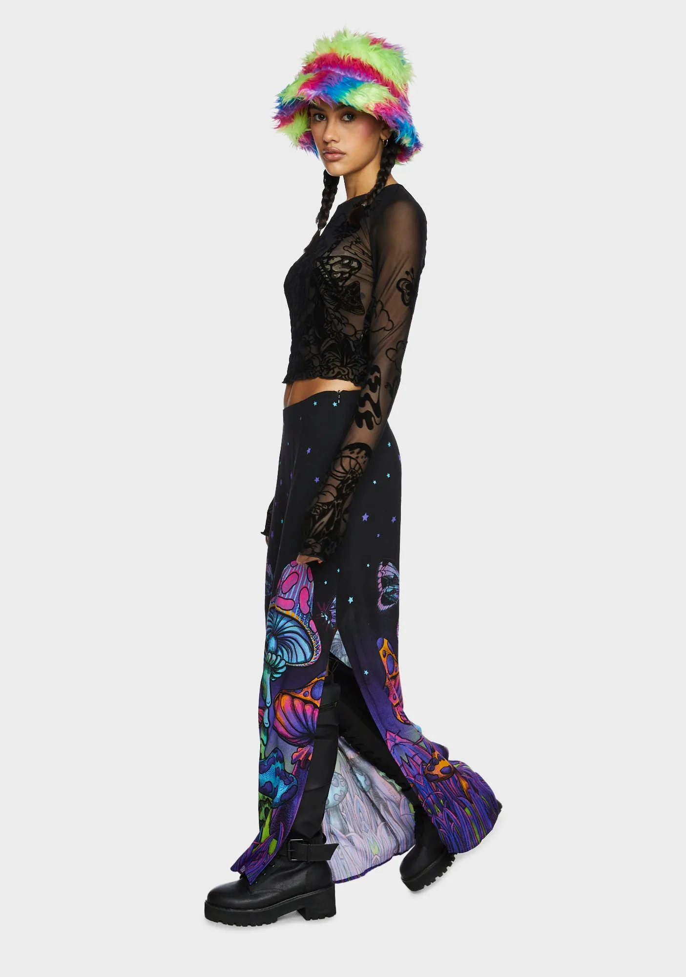 Psychedelic Fairytale Maxi Skirt-