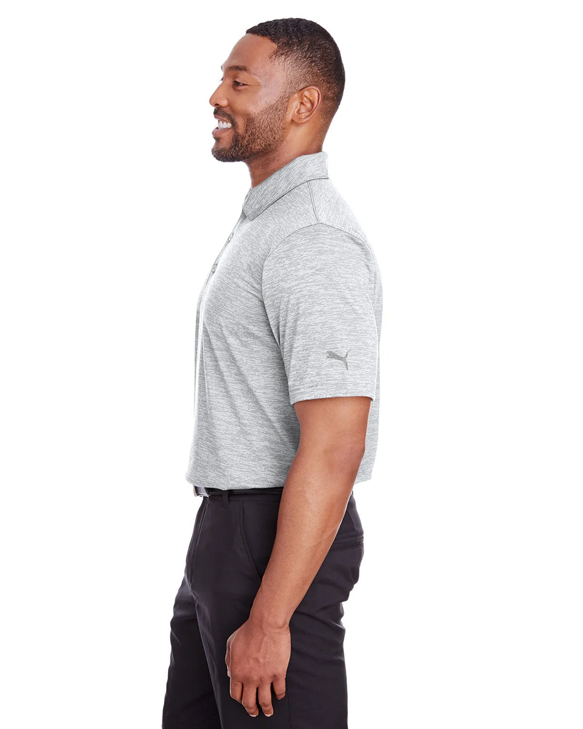 Puma Golf Men's Icon Heather Polo, Bright White