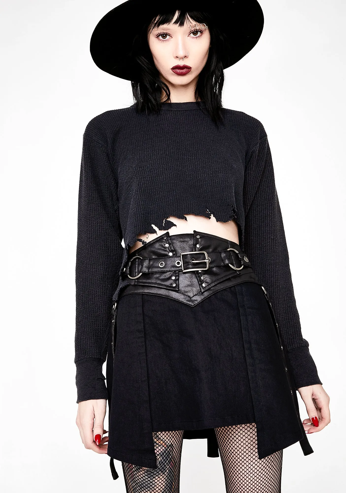 Punk Girdle Half Skirt-