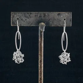 PURE Knot on Oval Drop Earrings