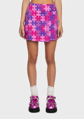 Puzzle Place Wrap Skirt-