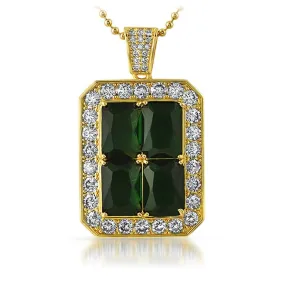 Quad Lab Emerald Green Bling Bling Pendant