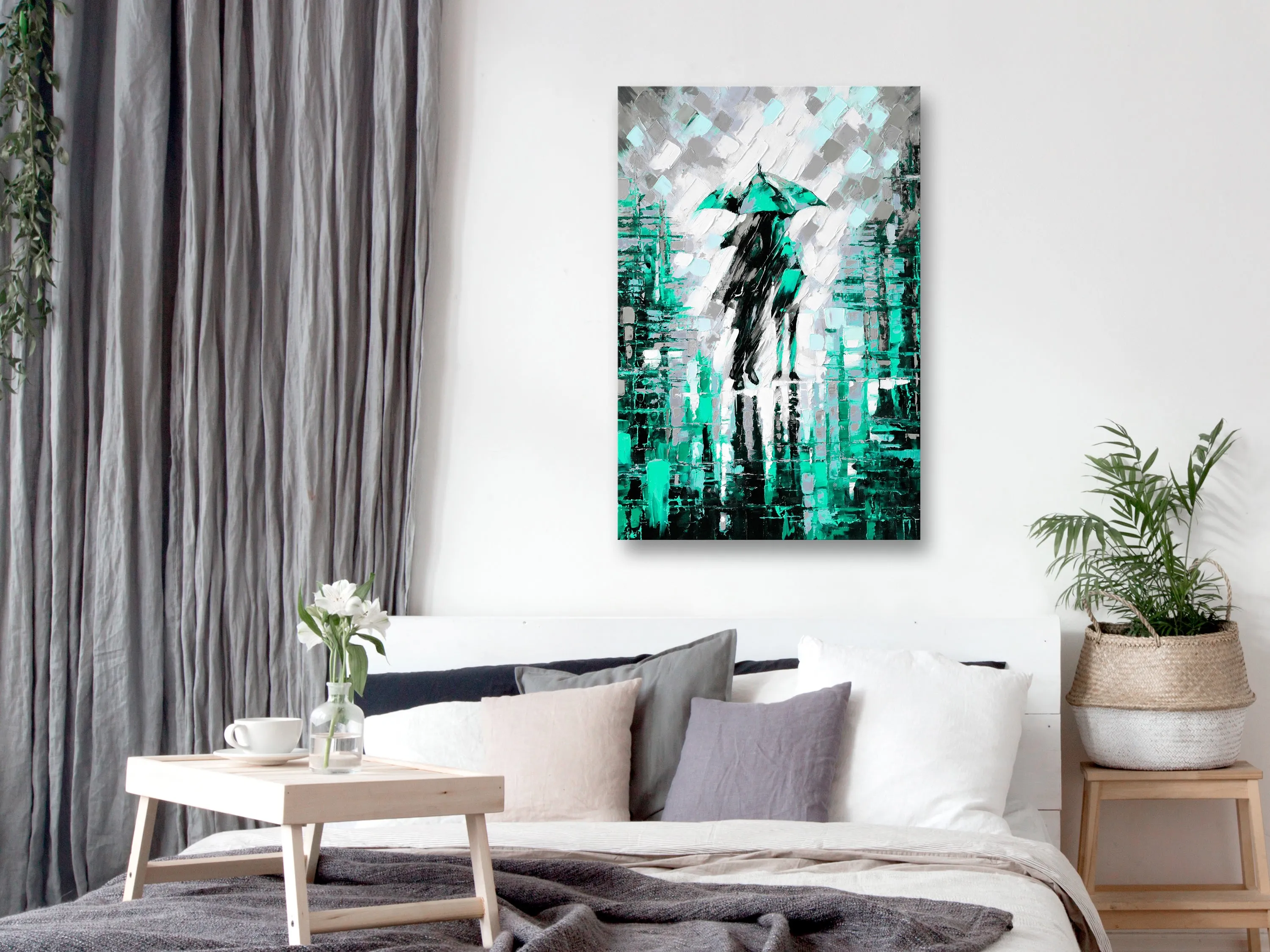 Quadro Lovers in Colour (1 Part) Vertical Green