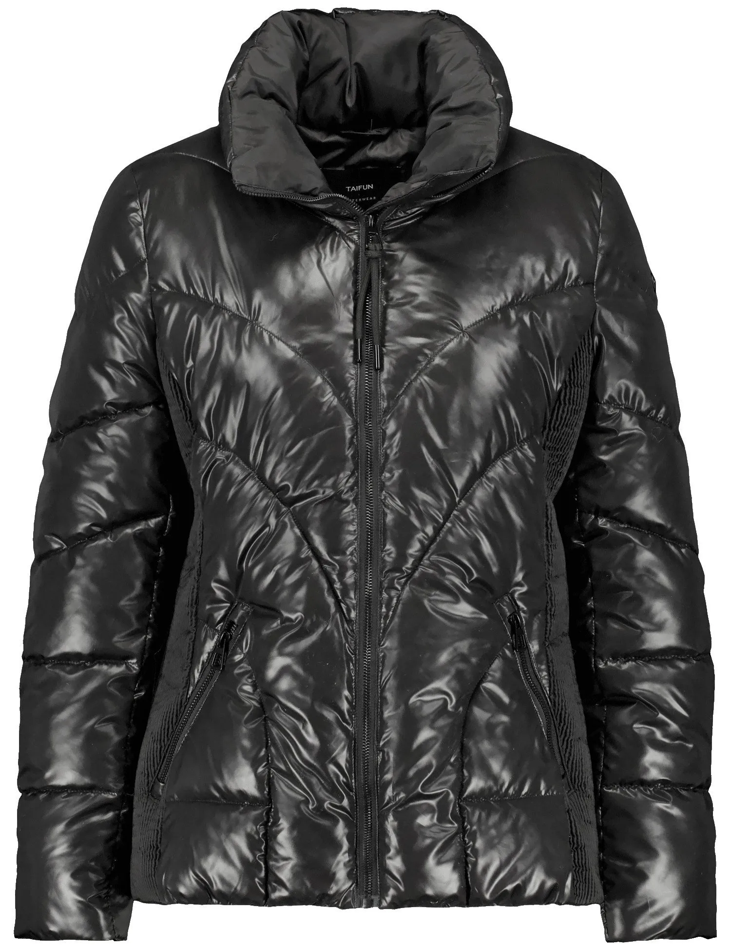 Quilted jacket with a shiny finish