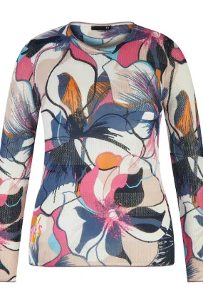 Rabe & LecomteORANGE FLORAL PRINT SWEATER