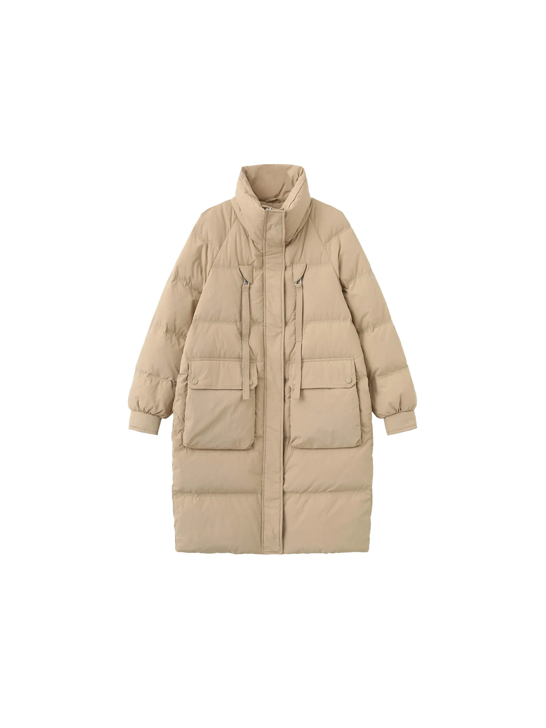 Raglan Long Puffer Down Coat