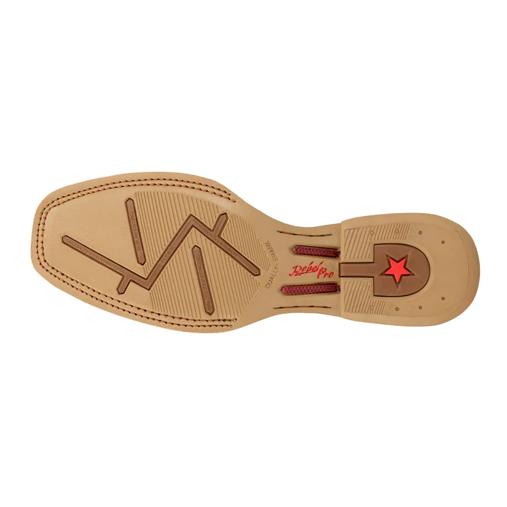 Rebel Pro Embroidery Square Toe Boots