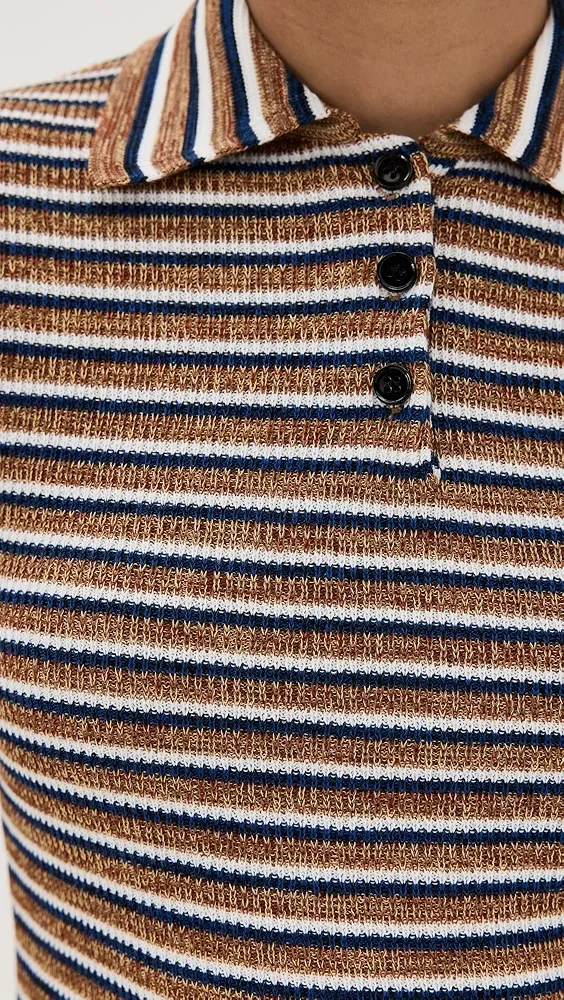 RECTO   70s French Knit Polo Shirt 