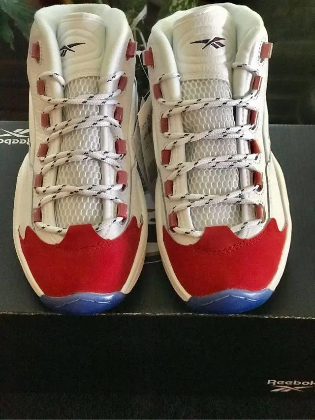 Reebok Question Mid Red Toe Iverson