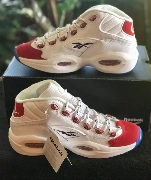 Reebok Question Mid Red Toe Iverson