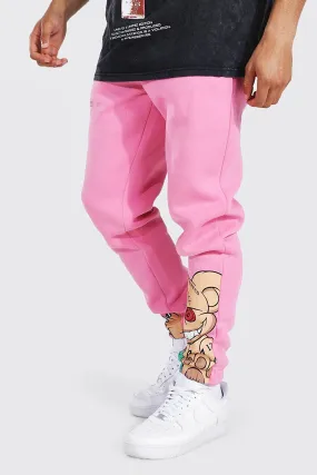 Regular Fit Teddy Graphic Joggers