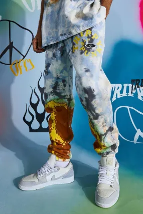 Regular Peace Graphic Tie Dye Joggers