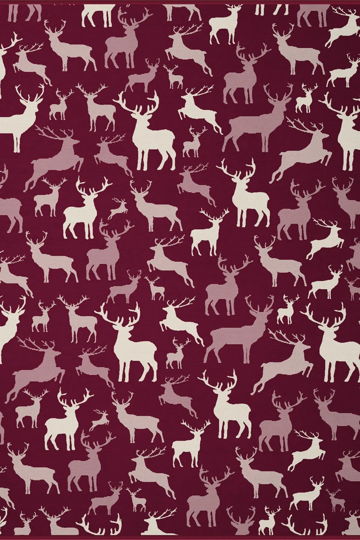 Reindeer Red Blanket