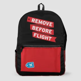 Remove Before Flight - Ribbon - Backpack