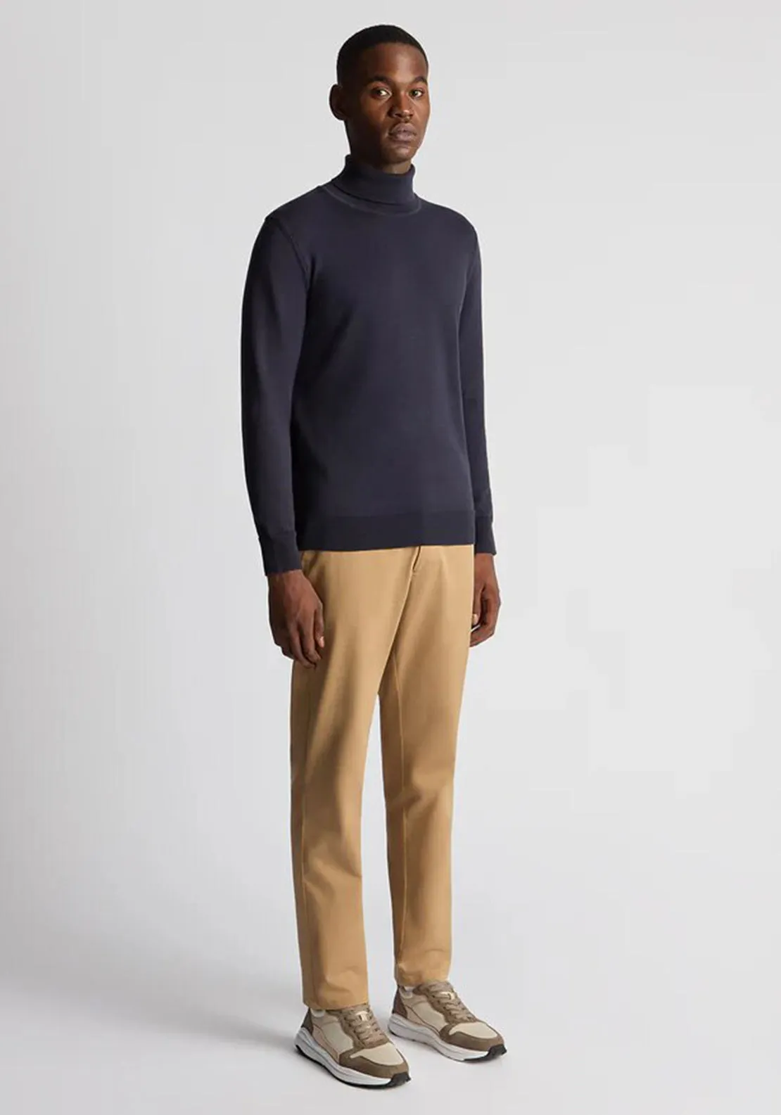 Remus Uomo Roll Neck Sweater, Dark Blue