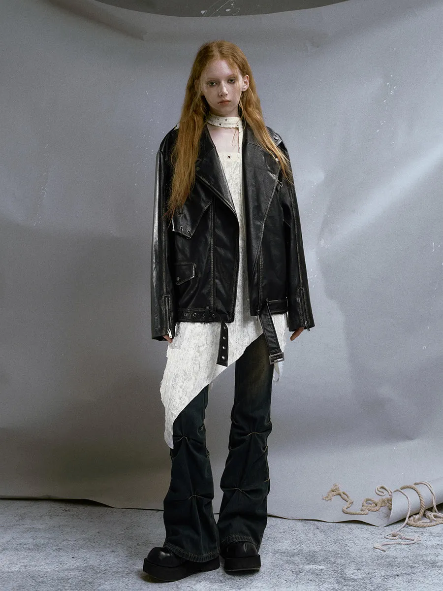 Retro Loose Leather Jacket