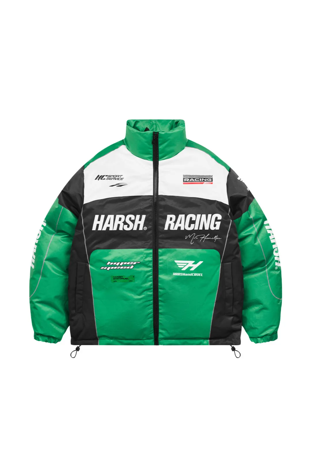 Retro Motorcycle Racing Down Jacket