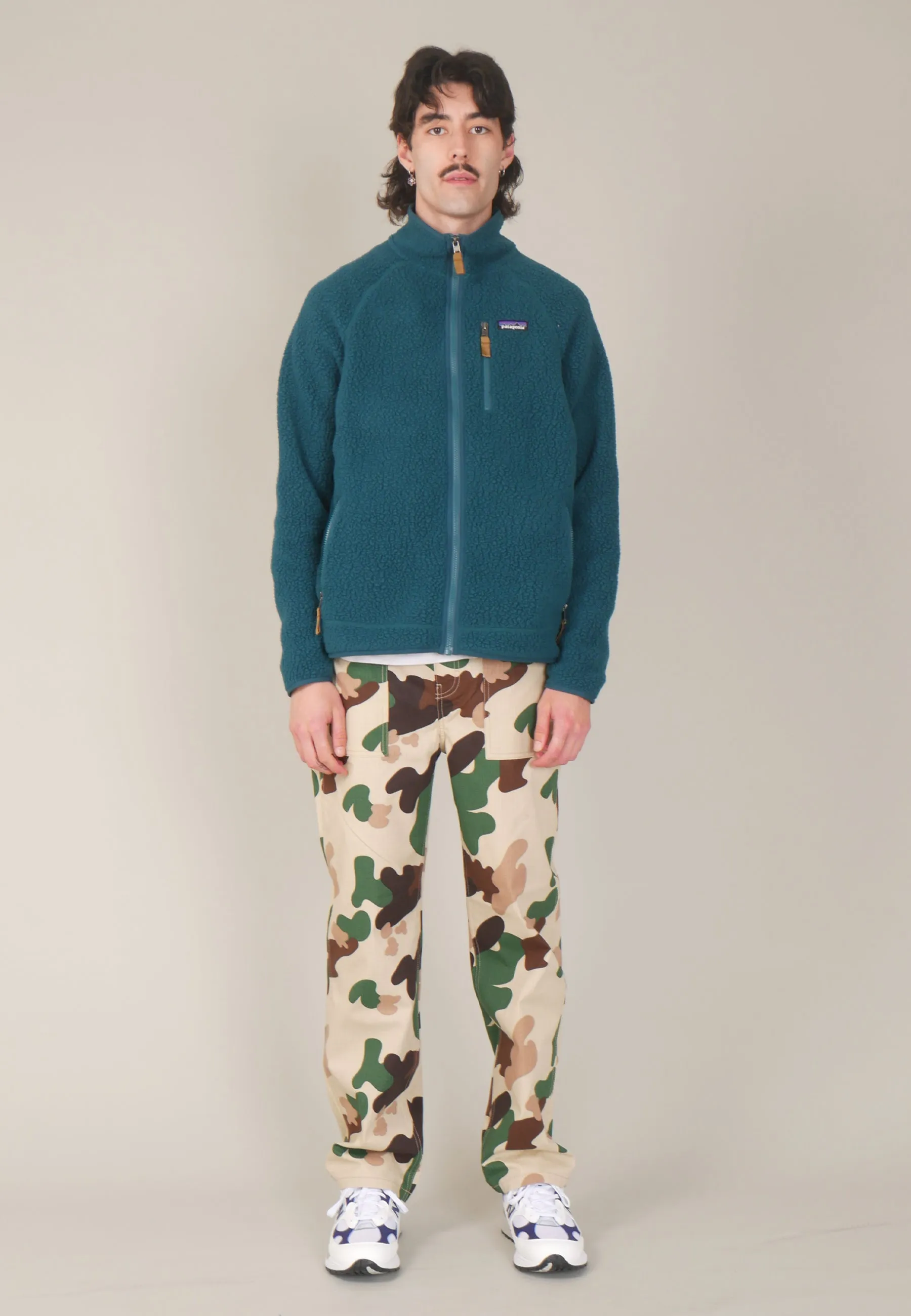 Retro Pile Jacket - dark borealis green
