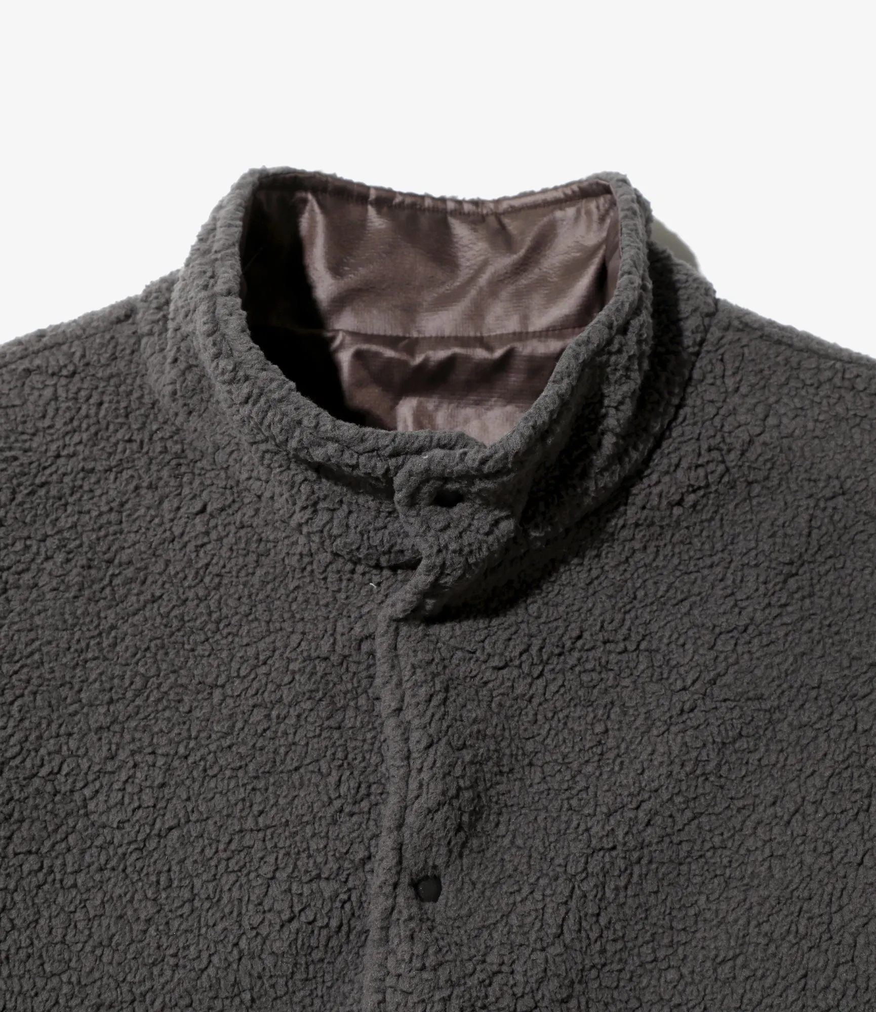 Reversible Jacket –Charcoal Fleece / Brown Ripstop