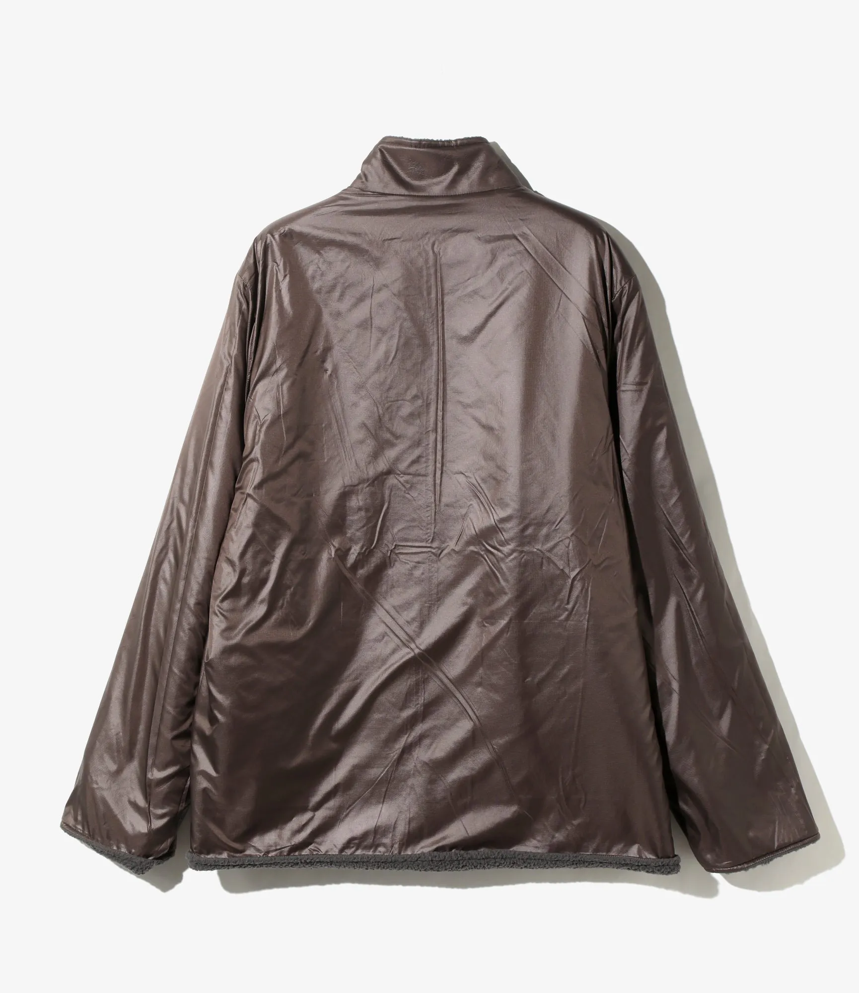 Reversible Jacket –Charcoal Fleece / Brown Ripstop