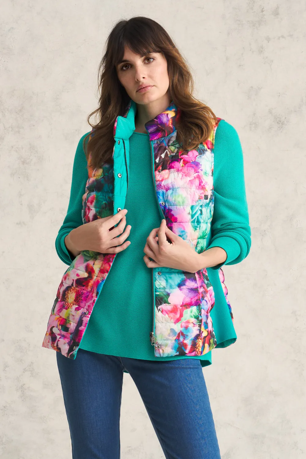 Reversible Puffer Vest - Belle Vie Print