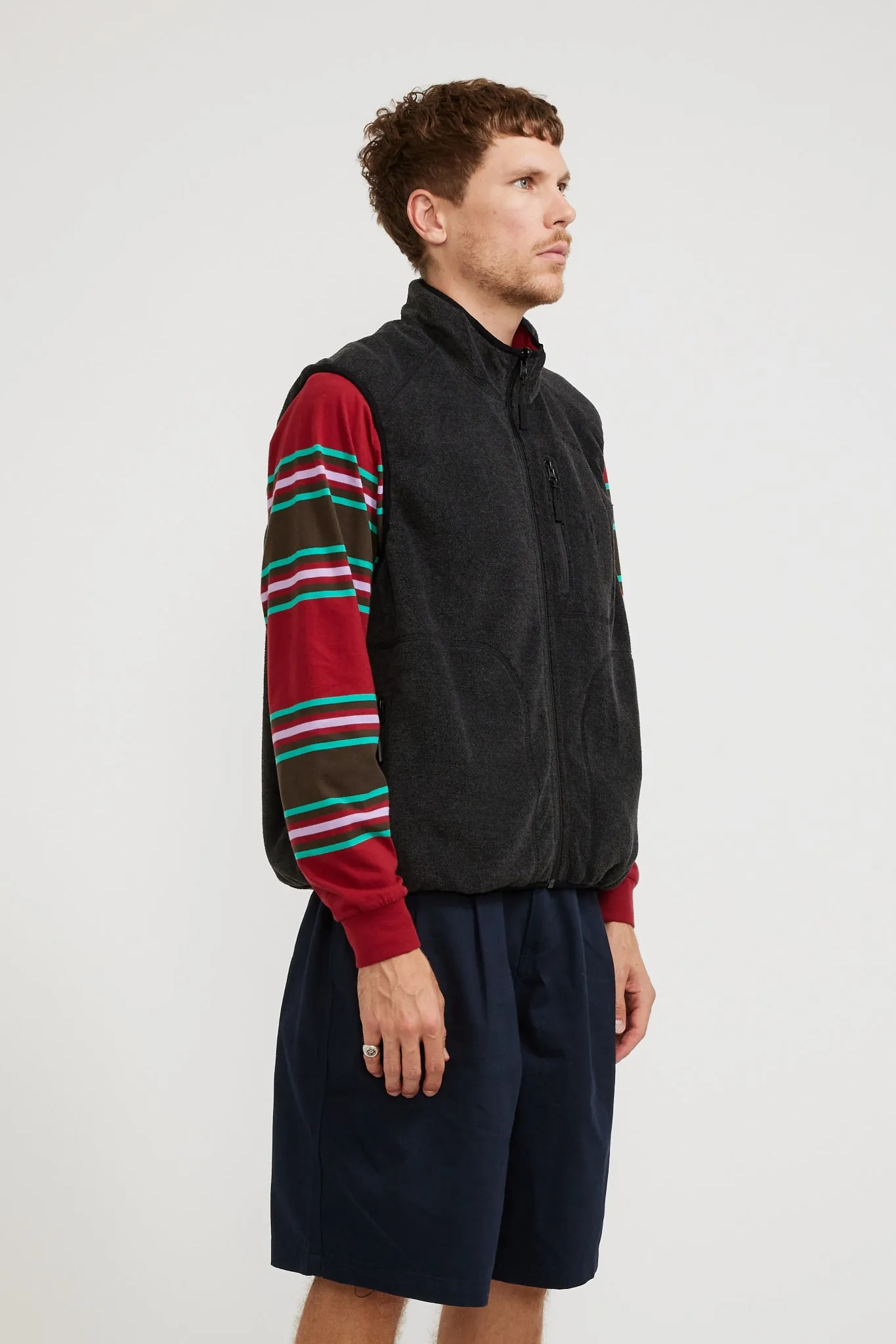 Reversible Vest Anthracite/Rio Red