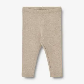 Rib Leggings Maddy | Baby - gravel melange