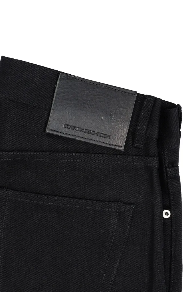 Rick Owens DRKSHDW Detroit Jeans - Made In Japan 16oz Black/Black LUXOR Denim