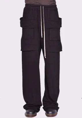 RICK OWENS DRKSHDW DU02D2394 RN CREATCH WIDE CARGO PANTS BLACK (New Season FW24)