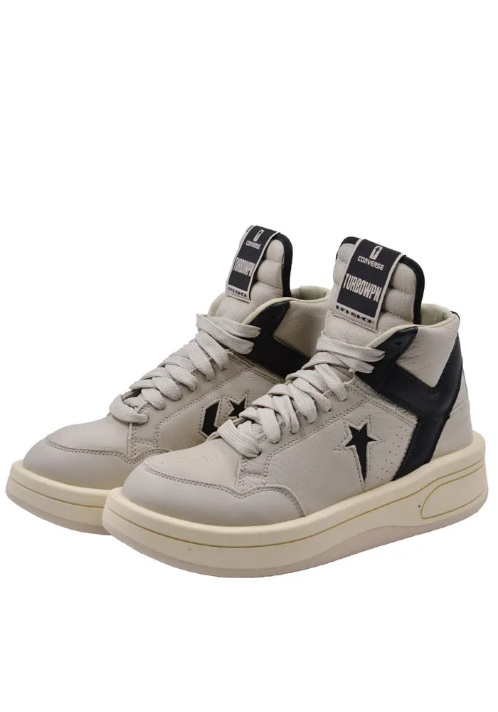 RICK OWENS DRKSHDW X CONVERSE DC02CX758 TURBOWPN HI-CUT SNEAKERS OYSTER/BLACK