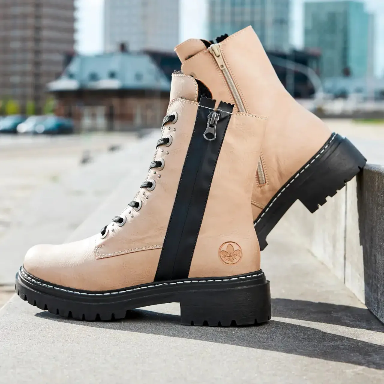 Rieker 72634-60 Beige Ankle Boot